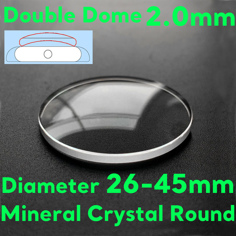 Vintage Watch Crystal - Double Dome 2.0mm Thickness Mineral Watch