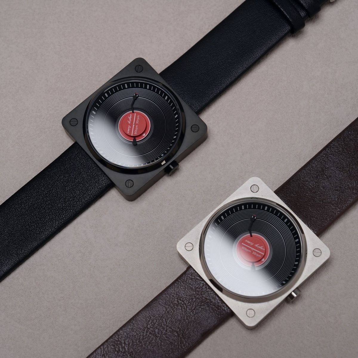 Vintage Collectible Watches - SKU Vinyl Record Quartz Watch for