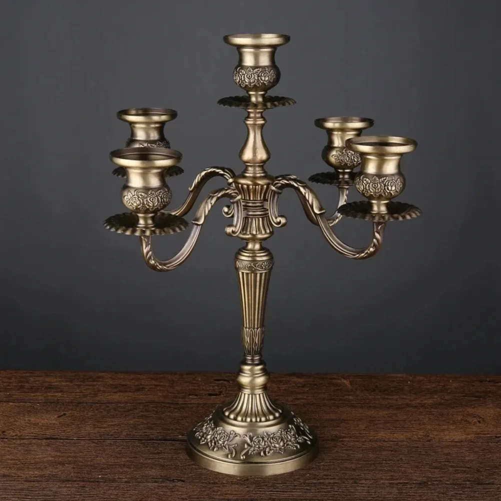 Collectible Vintage Matches - Retro Bronze Candlesticks Metal 5-arms/3 Arms