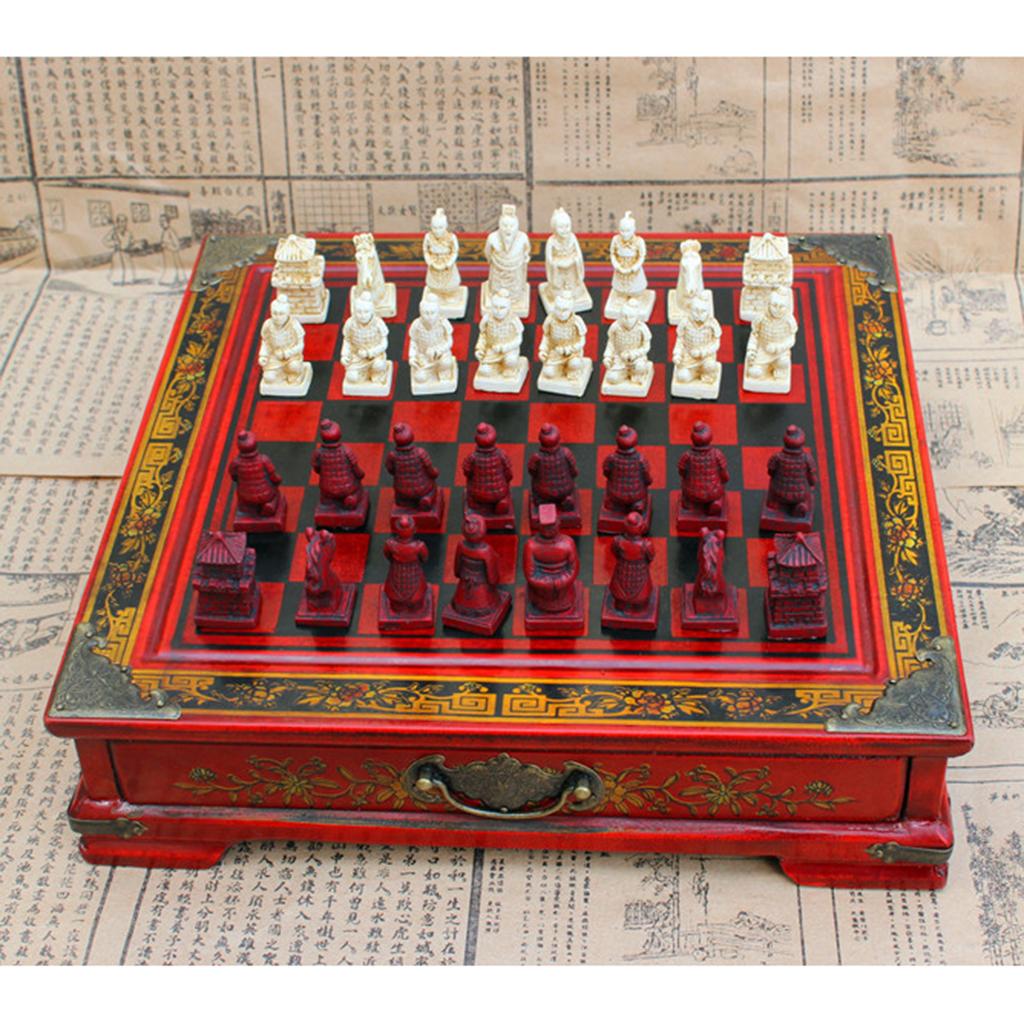 Chinese Chess Set Resin Antiqu - Vintage Collectible Board Games review and price