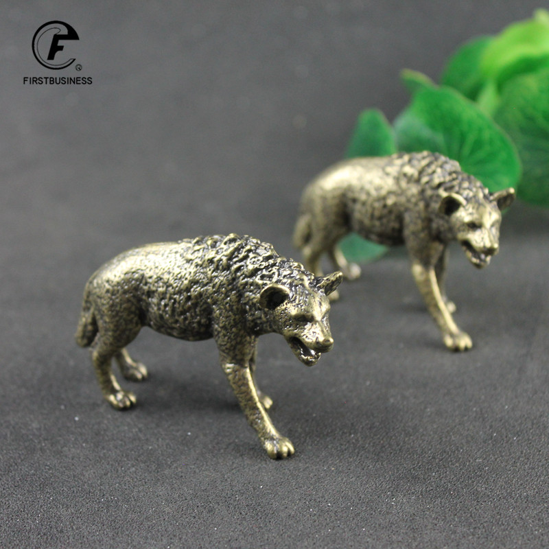 Solid Brass Hyena Figurine Min - Vintage Collectible Ornaments review and price