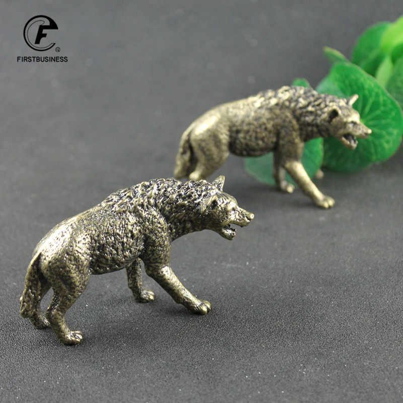 Solid Brass Hyena Figurine Min - Vintage Collectible Ornaments review and price