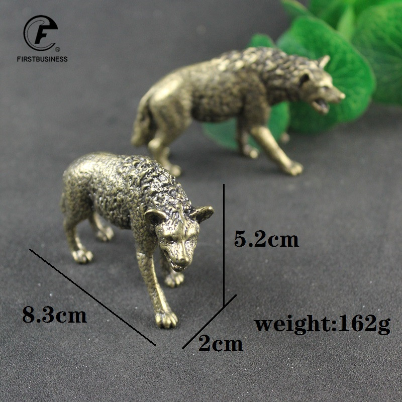Solid Brass Hyena Figurine Min - Vintage Collectible Ornaments review and price