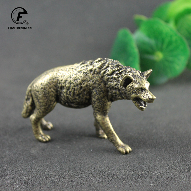 Solid Brass Hyena Figurine Min - Vintage Collectible Ornaments review and price