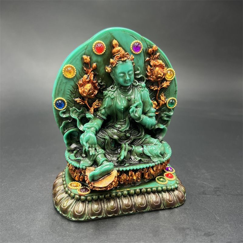 Tibetan Vintage Green Tara Sta - Vintage Collectible Ornaments review and price