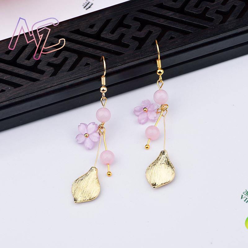 Pink Natural Jade Flower Earri - Vintage Collector review and price