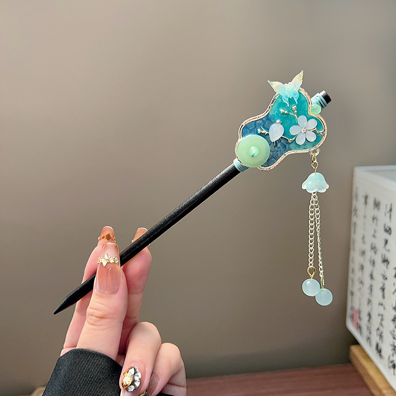 Classic Tassel Hair Stick Blac - Vintage Collector review and price