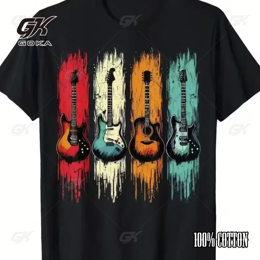 Retro Guitar Collection Graphi - Collectible Vintage T Shirts review and price